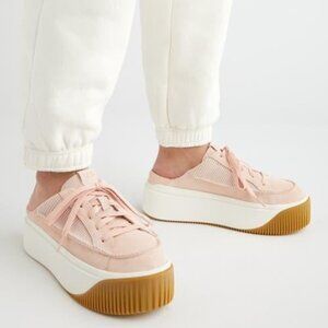 UGG EZ-Duzzit Mule Platform Slip On Suede Teacup Rose Pink Size 9.5 NEW